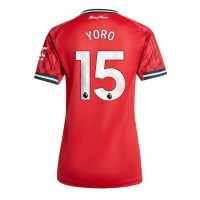 Stroje piłkarskie Manchester United Leny Yoro #15 Koszulka Podstawowej dla damskie 2025-26 Krótki Rękaw